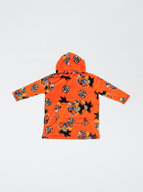 Plaid poncho 'Dragon ball Z' voor kinderen met fleece capuchon - Kiabi