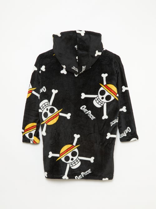 Plaid poncho met kap voor kinderen van fleece 'One piece' - Kiabi