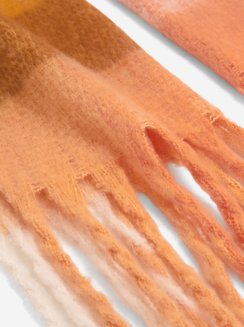 Plaid sjaal Oranje - Kiabi