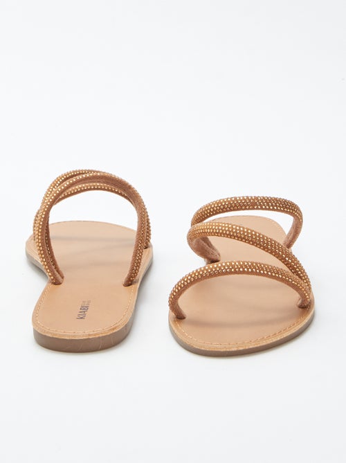 Platte instappers met strass - Kiabi