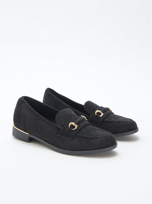 Platte loafers van suède - Kiabi