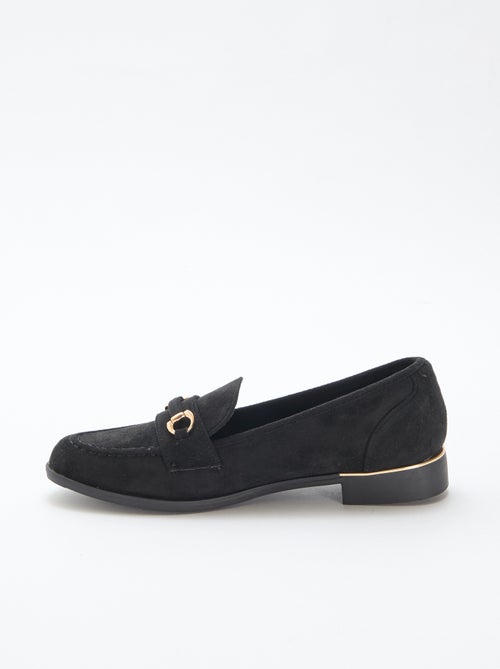 Platte loafers van suède - Kiabi