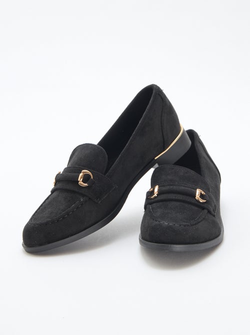 Platte loafers van suède - Kiabi