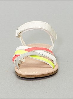 Platte meerkleurige sandalen - Kiabi
