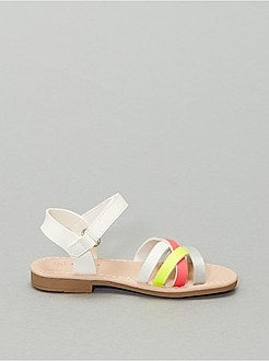 Platte meerkleurige sandalen - Kiabi