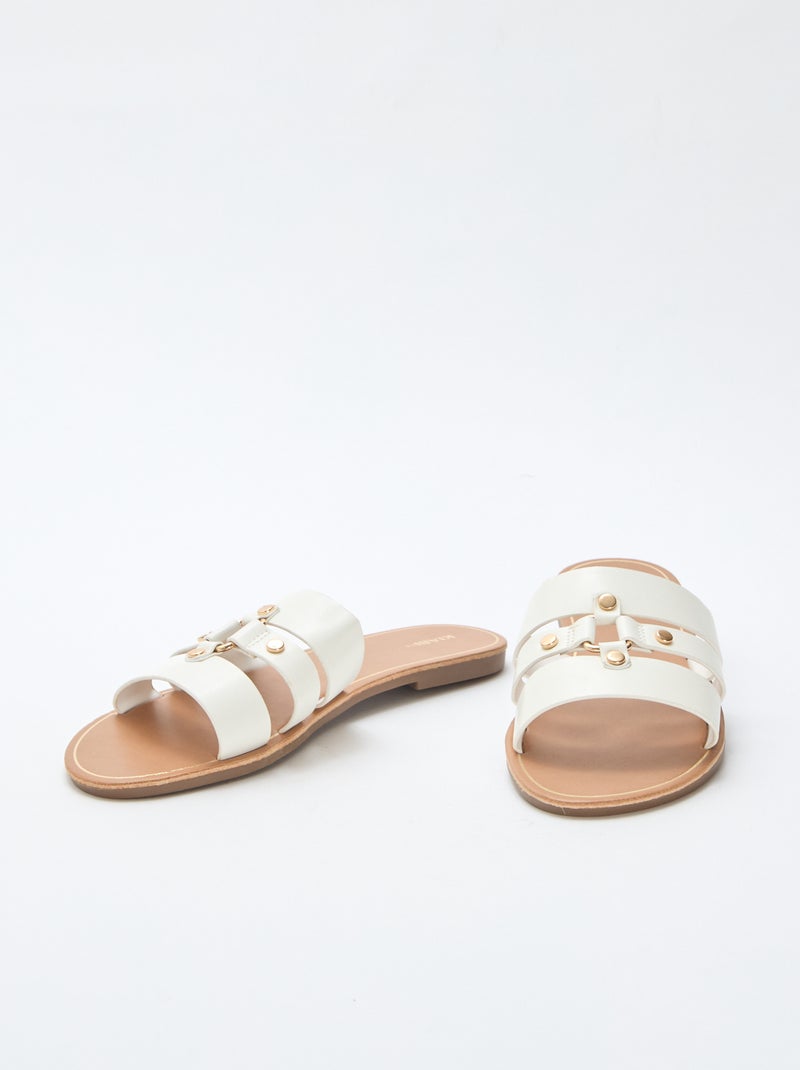 Platte muiltjes Wit - Kiabi