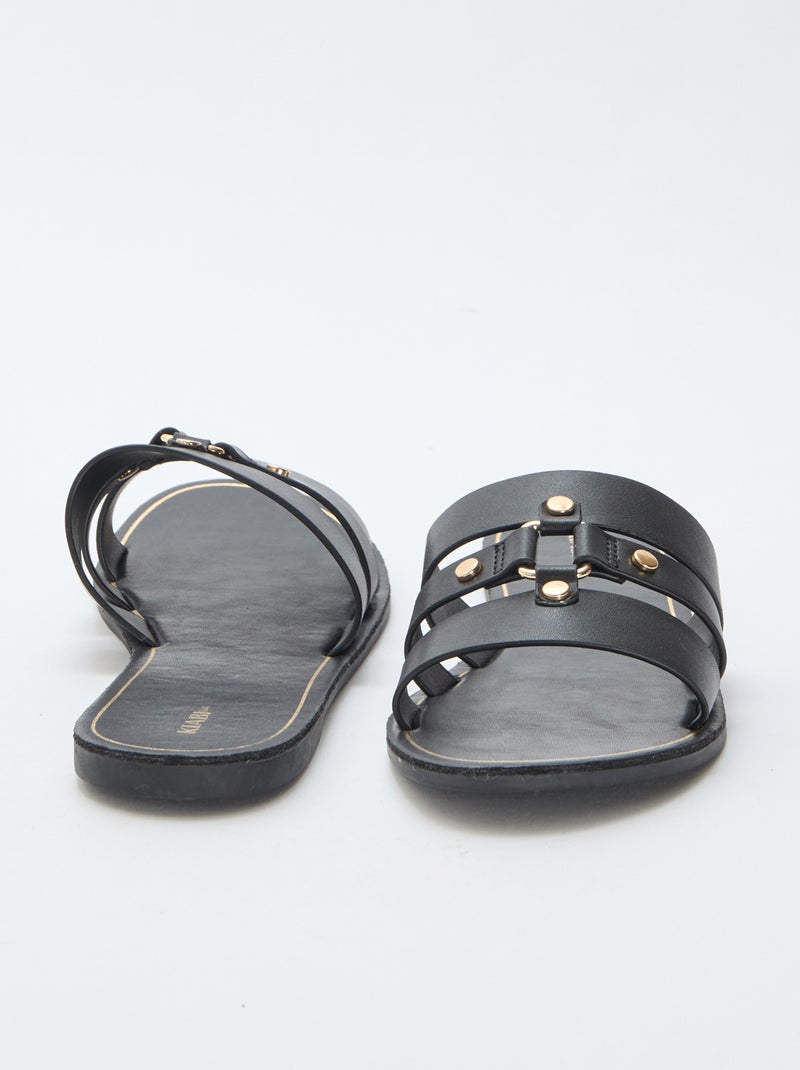 Platte muiltjes Zwart - Kiabi