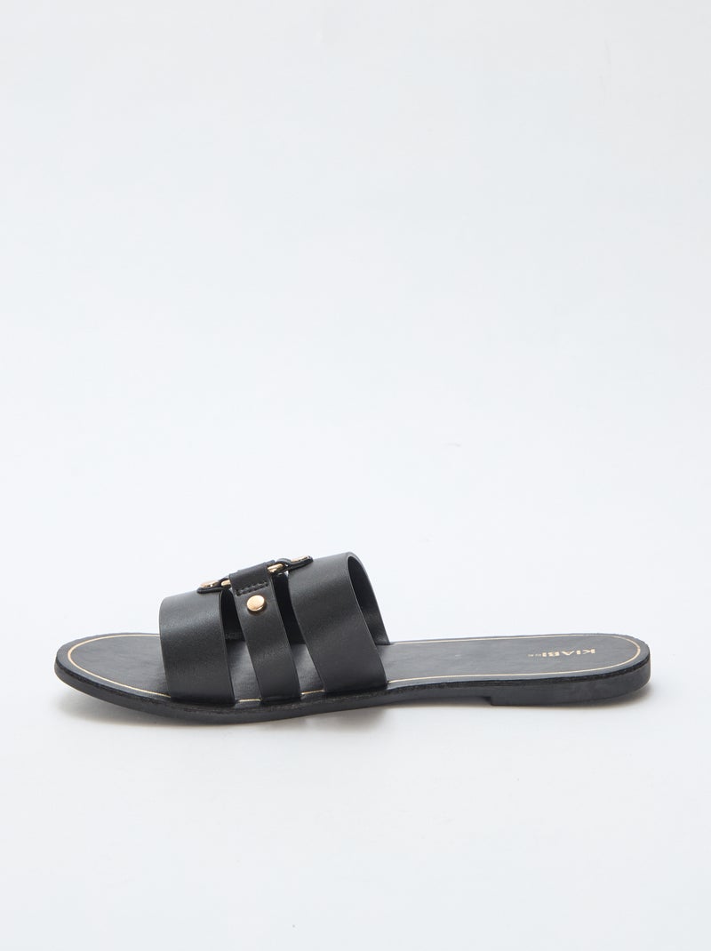 Platte muiltjes Zwart - Kiabi