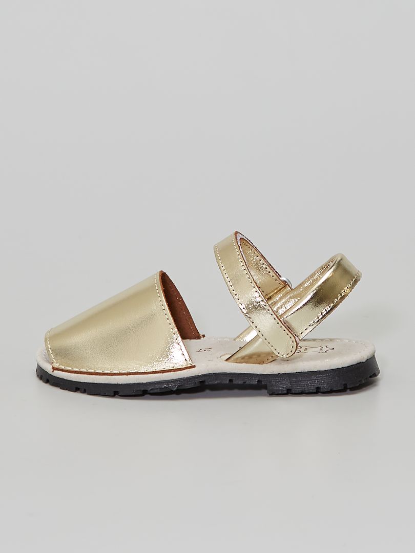 Platte sandalen goudkleur - Kiabi