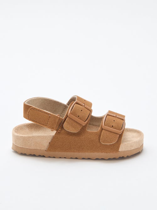 Platte sandalen in suèdine - Kiabi