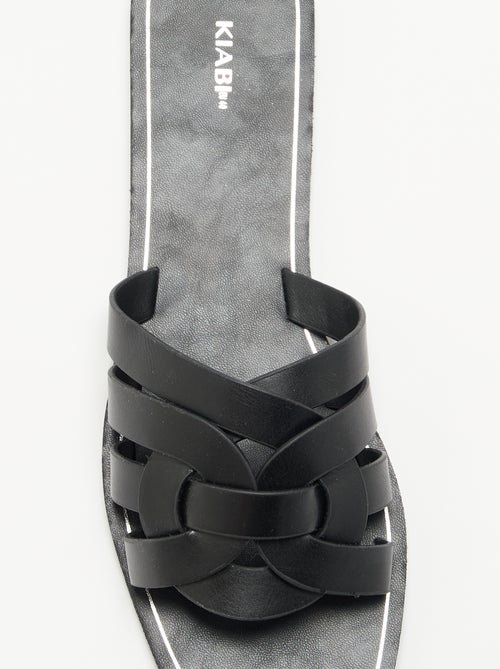 Platte sandalen met gekruiste bandjes - Kiabi