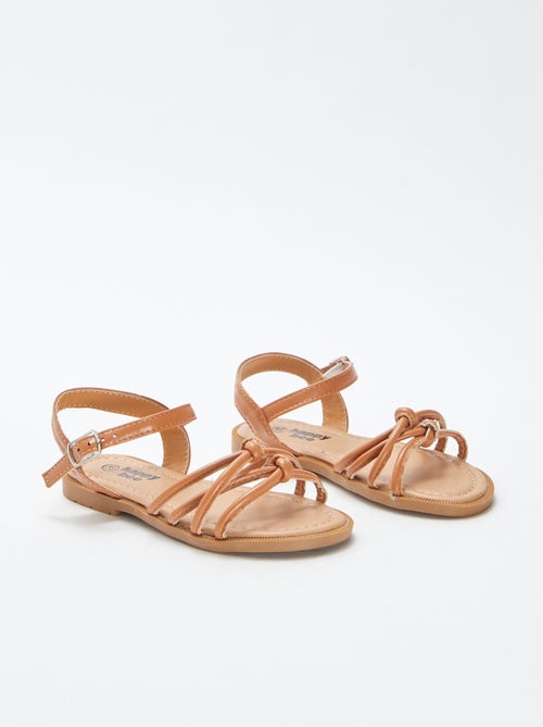 Platte sandalen met gevlochten bandjes - Kiabi
