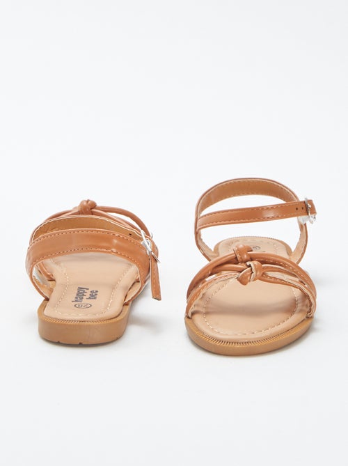 Platte sandalen met gevlochten bandjes - Kiabi