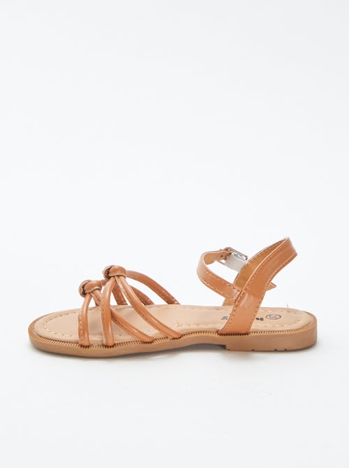 Platte sandalen met gevlochten bandjes - Kiabi