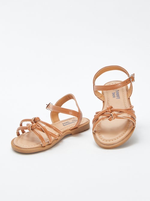 Platte sandalen met gevlochten bandjes - Kiabi