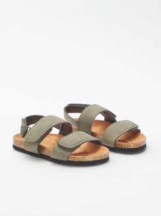 Platte sandalen met klittenband