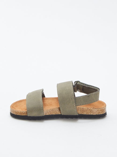 Platte sandalen met klittenband - Kiabi