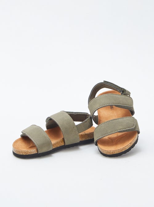 Platte sandalen met klittenband - Kiabi