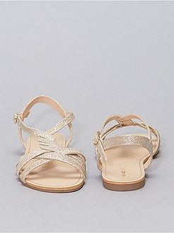 Schoenen - Platte sandalen met pailletten - Kiabi