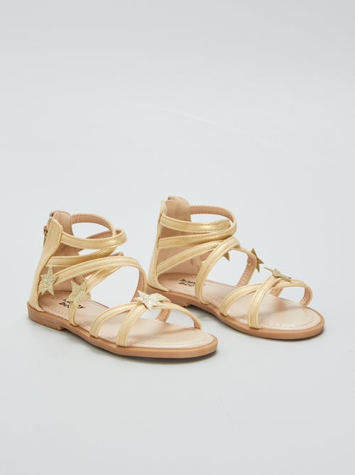 Platte sandalen met sterretjes - Kiabi