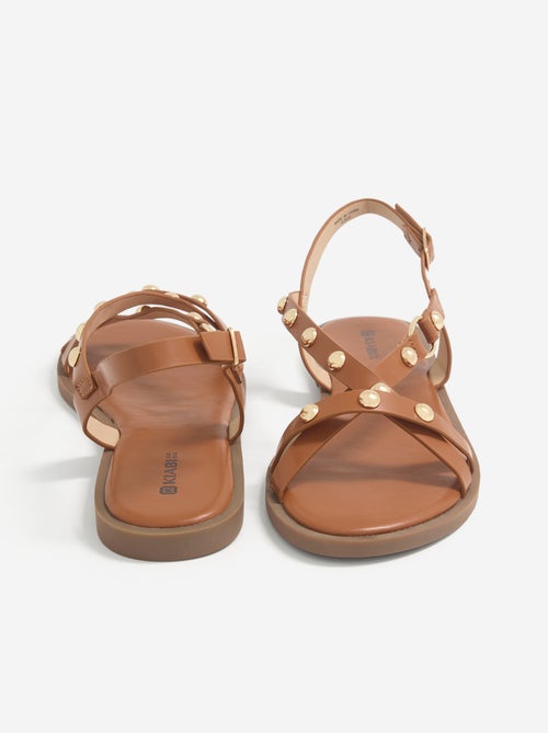 Platte sandalen met studs - Kiabi
