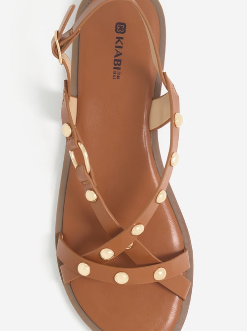 Platte sandalen met studs - Kiabi