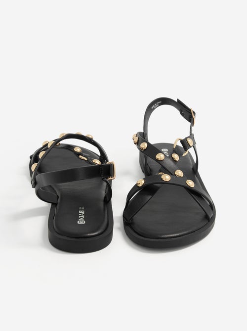 Platte sandalen met studs - Kiabi