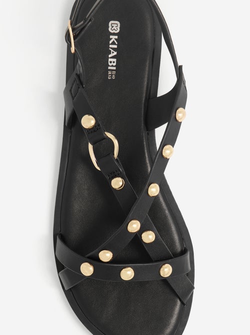 Platte sandalen met studs - Kiabi