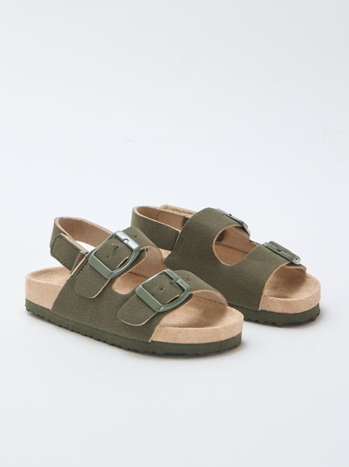 Platte sandalen van suedine - Kiabi