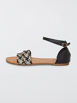 Sale Sale Dames sandalen met hak - zwart - Kiabi