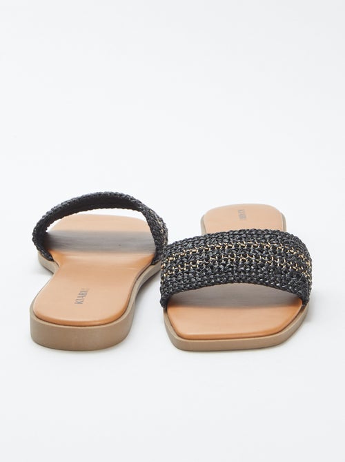 Platte slippers met strobandje - Kiabi