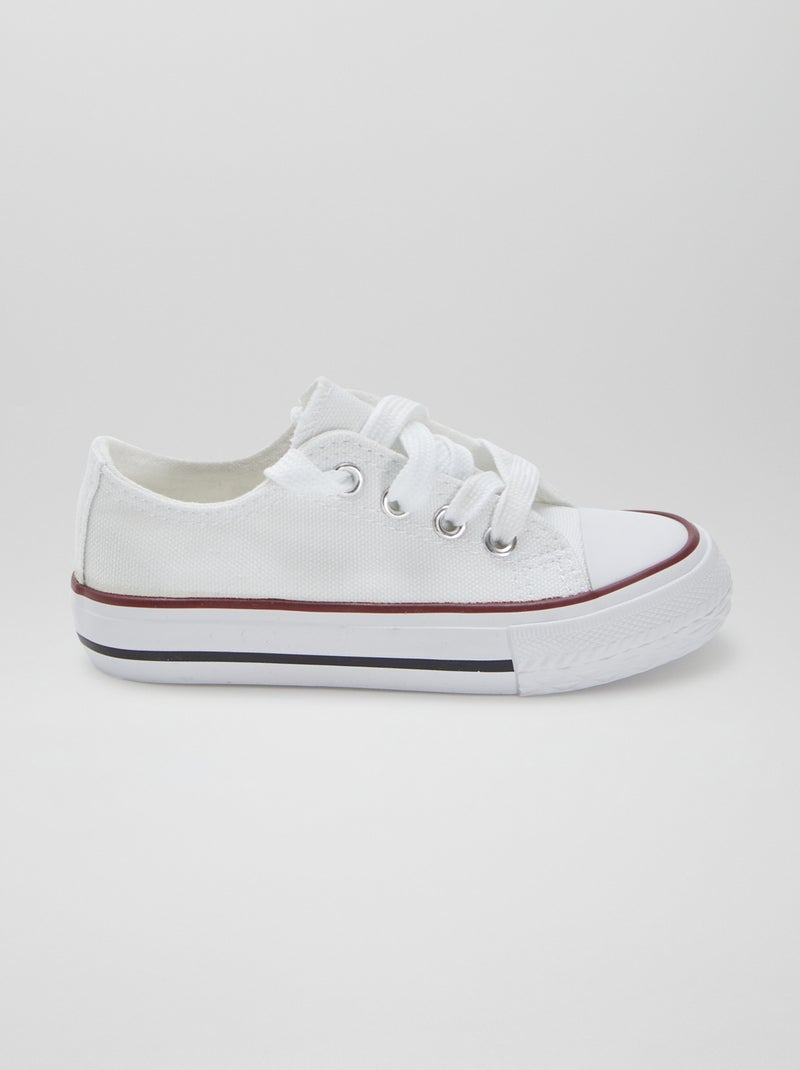 Platte veterschoenen Wit - Kiabi