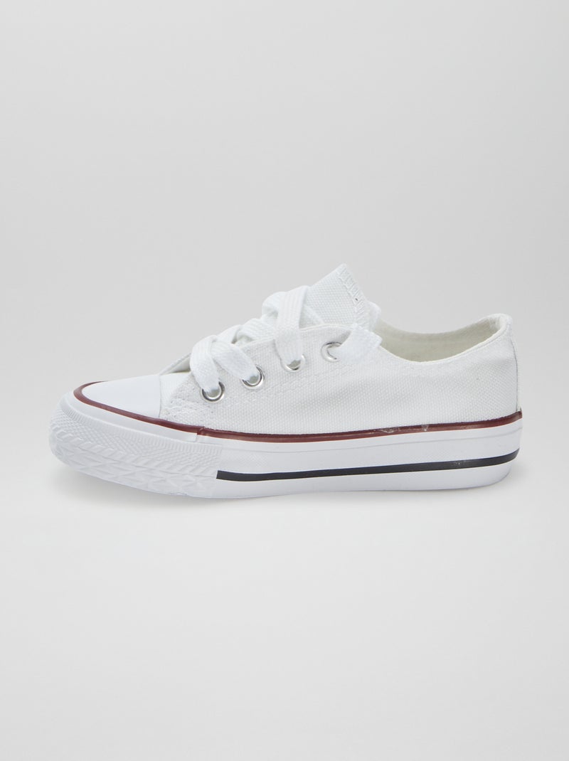 Platte veterschoenen Wit - Kiabi