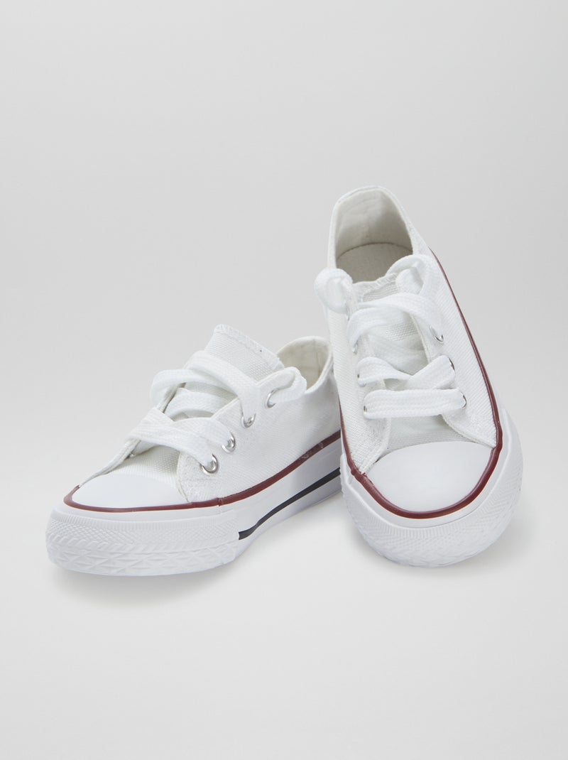 Platte veterschoenen Wit - Kiabi