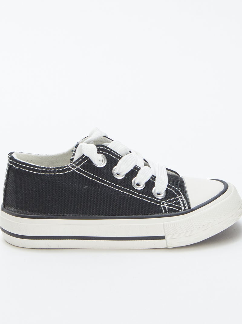 Platte veterschoenen Zwart - Kiabi