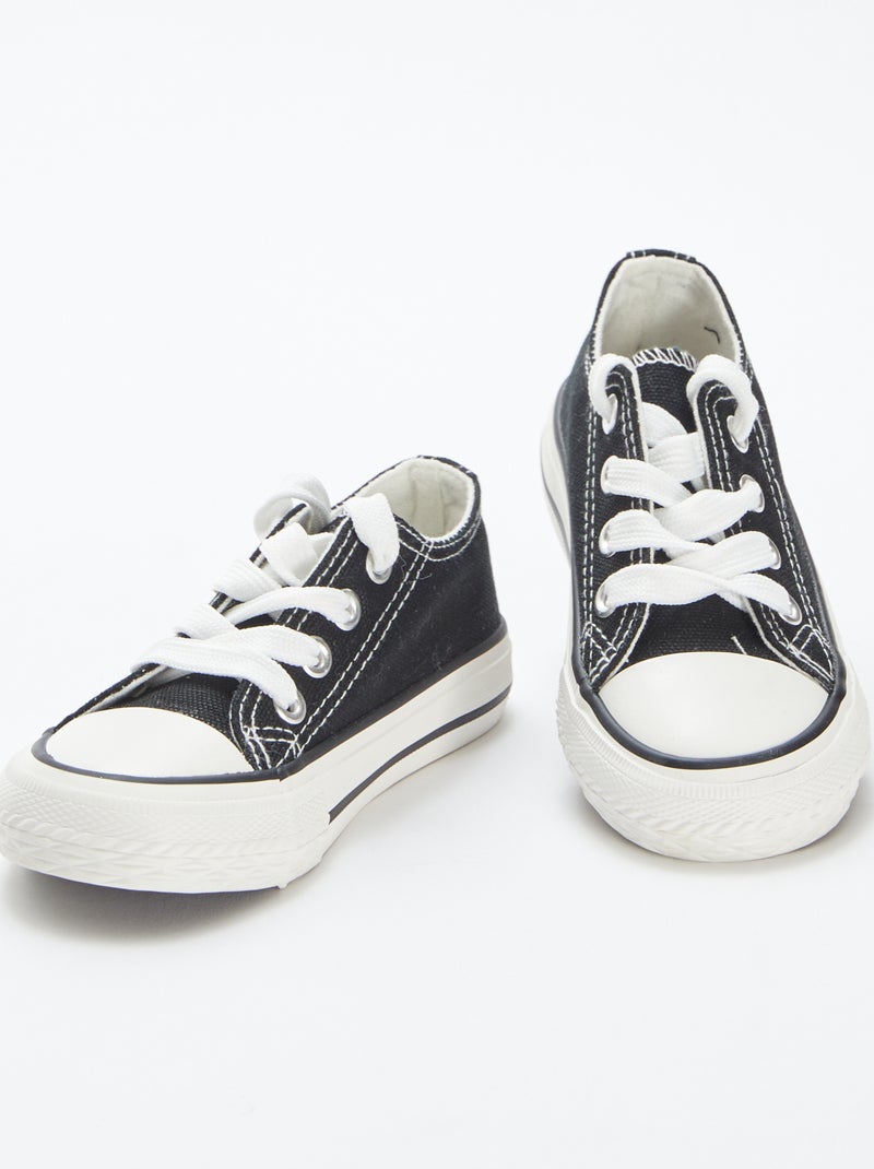 Platte veterschoenen Zwart - Kiabi