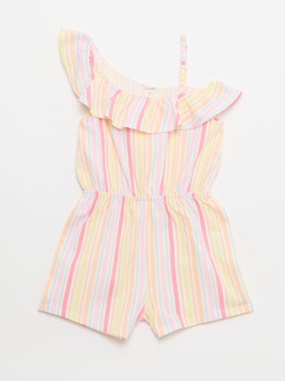 Playsuit met asymmetrische kraag