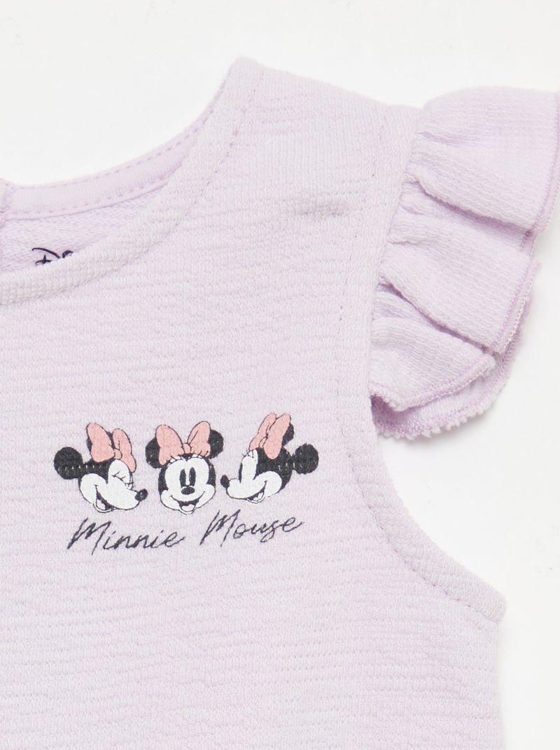 Playsuit van babyterry Paars - Kiabi