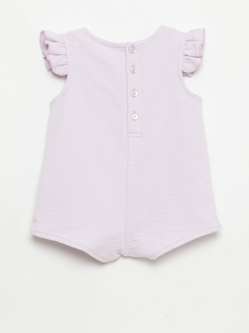 Playsuit van babyterry Paars - Kiabi