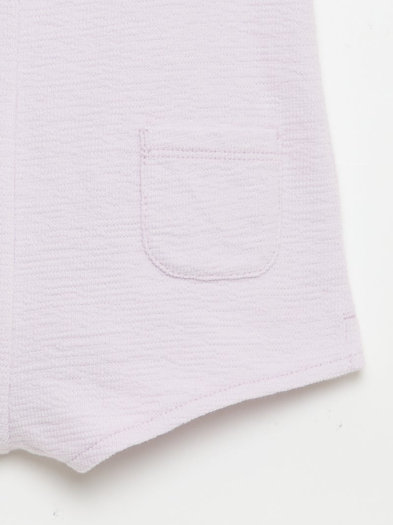 Playsuit van babyterry Paars - Kiabi