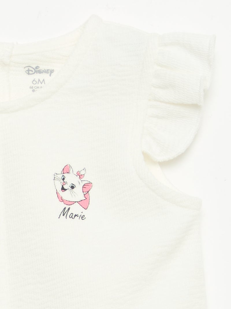 Playsuit van babyterry Wit - Kiabi