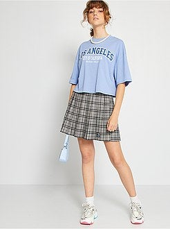 Plooirok met ruiten - Kiabi