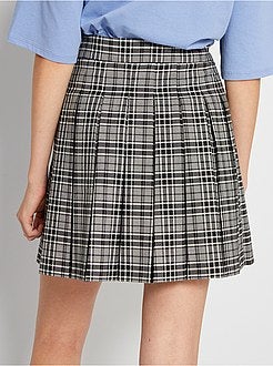 Plooirok met ruiten - Kiabi