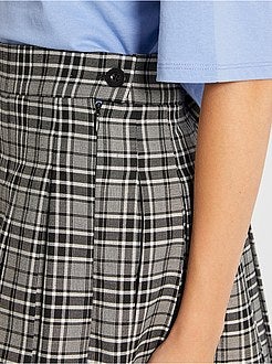 Plooirok met ruiten - Kiabi