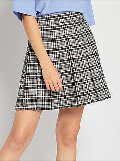 Plooirok met ruiten - Kiabi