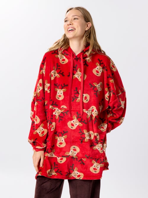 Pluche tricot hoodie 'Kerst' - Kiabi