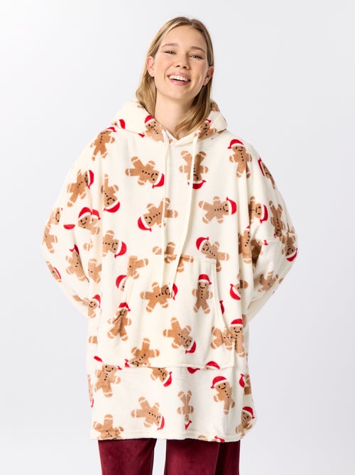 Pluche tricot hoodie 'Kerst' - Kiabi