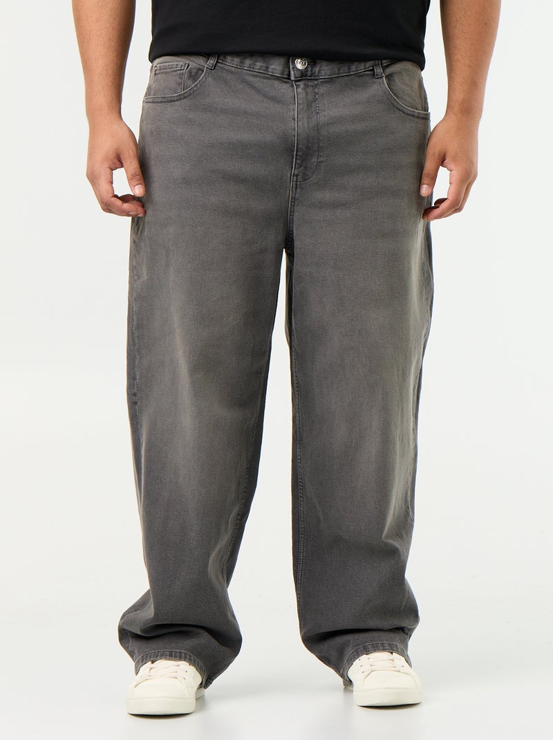 Plus size jeans met relaxed fit Grijs - Kiabi