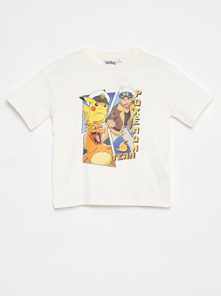 'Pokémon'-T-shirt met korte mouw en 'Pikachu'-print