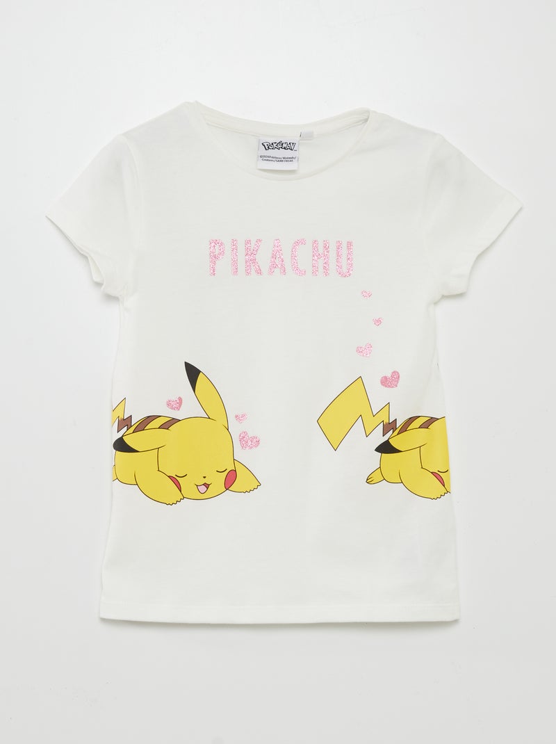 Pokémon-T-shirt met Pikachu-print BIEGE - Kiabi